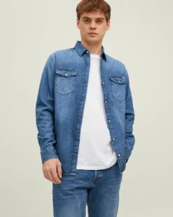 JACK&JONES - CAMICIA DI JEANS SLIM FIT