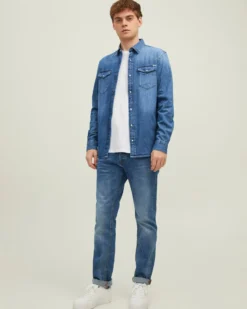 JACK&JONES - CAMICIA DI JEANS SLIM FIT