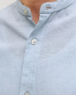 JACK & JONES -CAMICIA MANICA LUNGA CELESTE DA UOMO