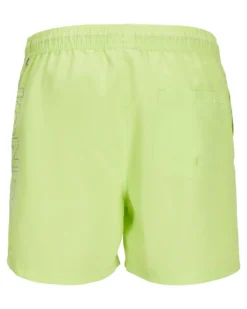 JACK&JONES - Costume da bagno lime con logo laterale e tasche