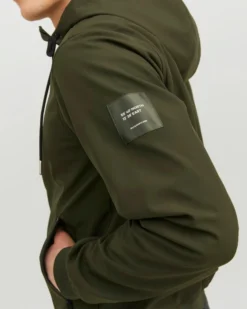 JACK&JONES - GIACCA SOFTSHELL VERDE DA UOMO