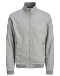 JACK & JONES - GIUBBINO BOMBER GRIGIO DA UOMO RUSH HARRINGTON