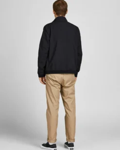 JACK & JONES - GIUBBINO BOMBER NERO DA UOMO RUSH HARRINGTON