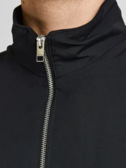 JACK & JONES - GIUBBINO BOMBER NERO DA UOMO RUSH HARRINGTON