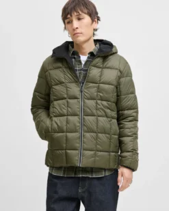 JACK&JONES - Giubbino con cappuccio brook reversibile nero