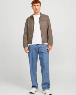 JACK & JONES - GIUBBINO EDYLAN BIKER TORTORA DA UOMO