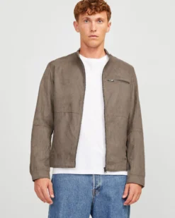 JACK & JONES - GIUBBINO EDYLAN BIKER TORTORA DA UOMO