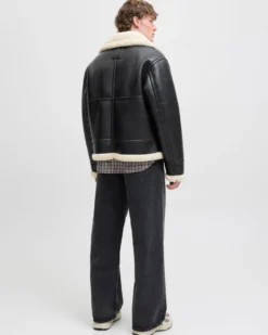 JACK&JONES - GIUBBINO LIVERPOOL AVIATORE NERO DA UOMO