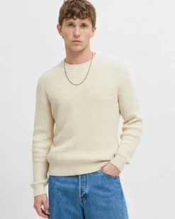 JACK&JONES - MAGLIA MANICA LUNGA DA UOMO UNION BEIGE