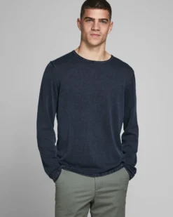 JACK&JONES - MAGLIA MANICA LUNGA LEO KNIT CREW NECK