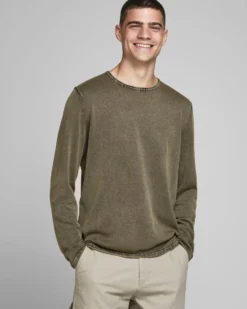 JACK&JONES - MAGLIA MANICA LUNGA LEO KNIT CREW NECK