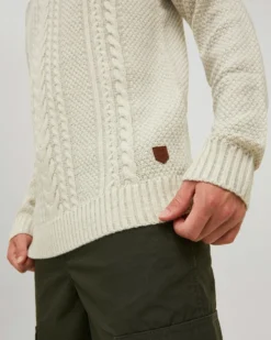 JACK&JONES - Maglione panna da uomo a girocollo