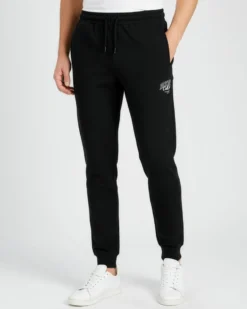 JACK&JONES - PANTALONE FELPA NERO DA UOMO GORDON MAKOTO