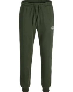 JACK&JONES - PANTALONE FELPA VERDE DA UOMO GORDON MAKOTO