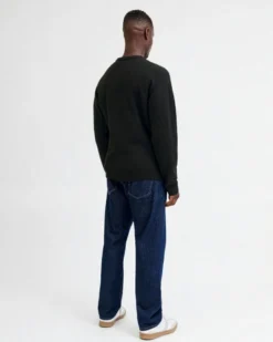 JACK&JONES - PULLOVER GIROCOLLO NERO DA UOMO