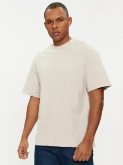 JACK & JONES - T-SHIRT BEIGE BIANCA OVER SIZE