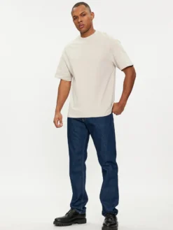 JACK & JONES - T-SHIRT BEIGE BIANCA OVER SIZE