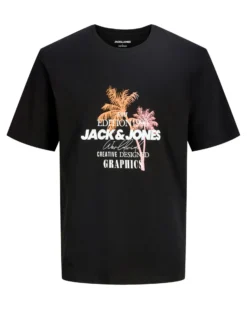 JACK&JONES - Tshirt manica corta gradient nera con stampa