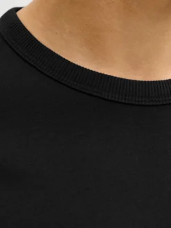 JACK&JONES - Tshirt manica corta college nera con logo