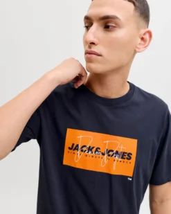JACK & JONES - TSHIRT MANICA CORTA BLU DA UOMO