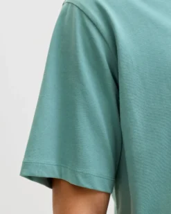 JACK & JONES - TSHIRT MANICA CORTA VERDE ACQUA DA UOMO