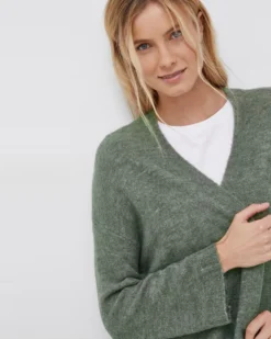 JACQUELINE DE YONG - Cardigan Elanora manica lunga knit noos verde