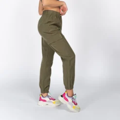 JACQUELINE de YONG - PANTALONE CARGO VERDE DA DONNA CON VITA ELASTICIZZATA
