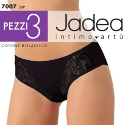 JADEA - SLIP PIZZO COTONE BIELASTICO 3 PEZZI