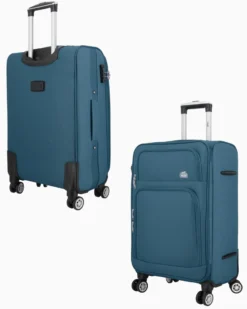 JAGUAR - TROLLEY PETROLIO IN TESSUTO CON DOPPIA TASCA FRONTALE, COMBINAZIONE TSA E 4 RUOTE