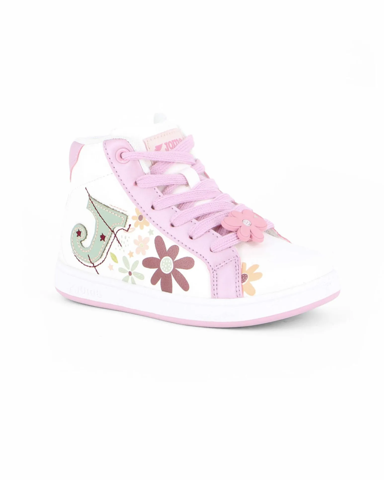 JOMA - Scarpa da bambino bianca con dettagli rosa - FLOWER