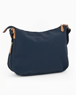 JUST GOLF - Borsa blu con doppia tasca frontale, manico regolabile e cerniera ad espansione