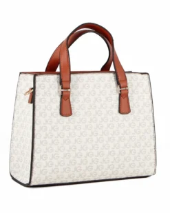 JUST GOLF - Borsa due manici beige loggata con tracolla removibile