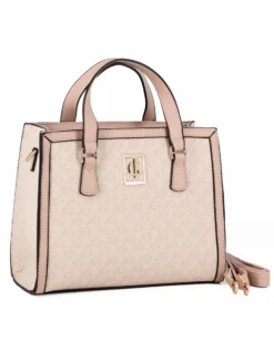 JUST GOLF - Borsa due manici cipria loggata con tracolla removibile