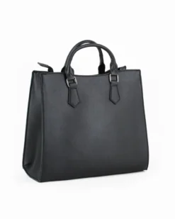 JUST GOLF - Borsa due manici nera con borchie e tracolla removibile