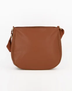 JUST GOLF - Borsa marrone con tasca frontale e tracolla regolabile