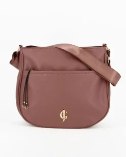 JUST GOLF - Borsa nude con tasca frontale e tracolla regolabile