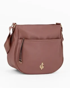 JUST GOLF - Borsa nude con tasca frontale e tracolla regolabile