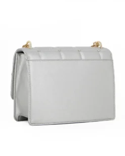JUST GOLF - Tracolla argento con patta e piccole borchie