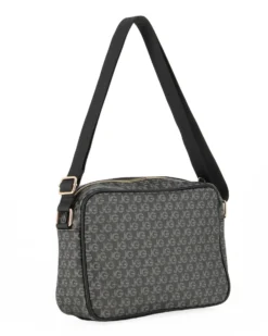 JUST GOLF - Tracolla nera loggata con tasca frontale e pattina con logo