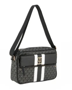 JUST GOLF - Tracolla nera loggata con tasca frontale e pattina con logo