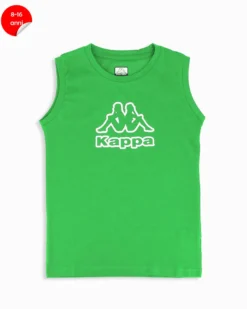 KAPPA - Canotta ragazzo verde ragazzi 8-16 anni in cotone