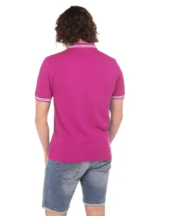 KAPPA - POLO FUXIA DA UOMO CON BORDINO A CONTRASTO LOGO MALTAX 6