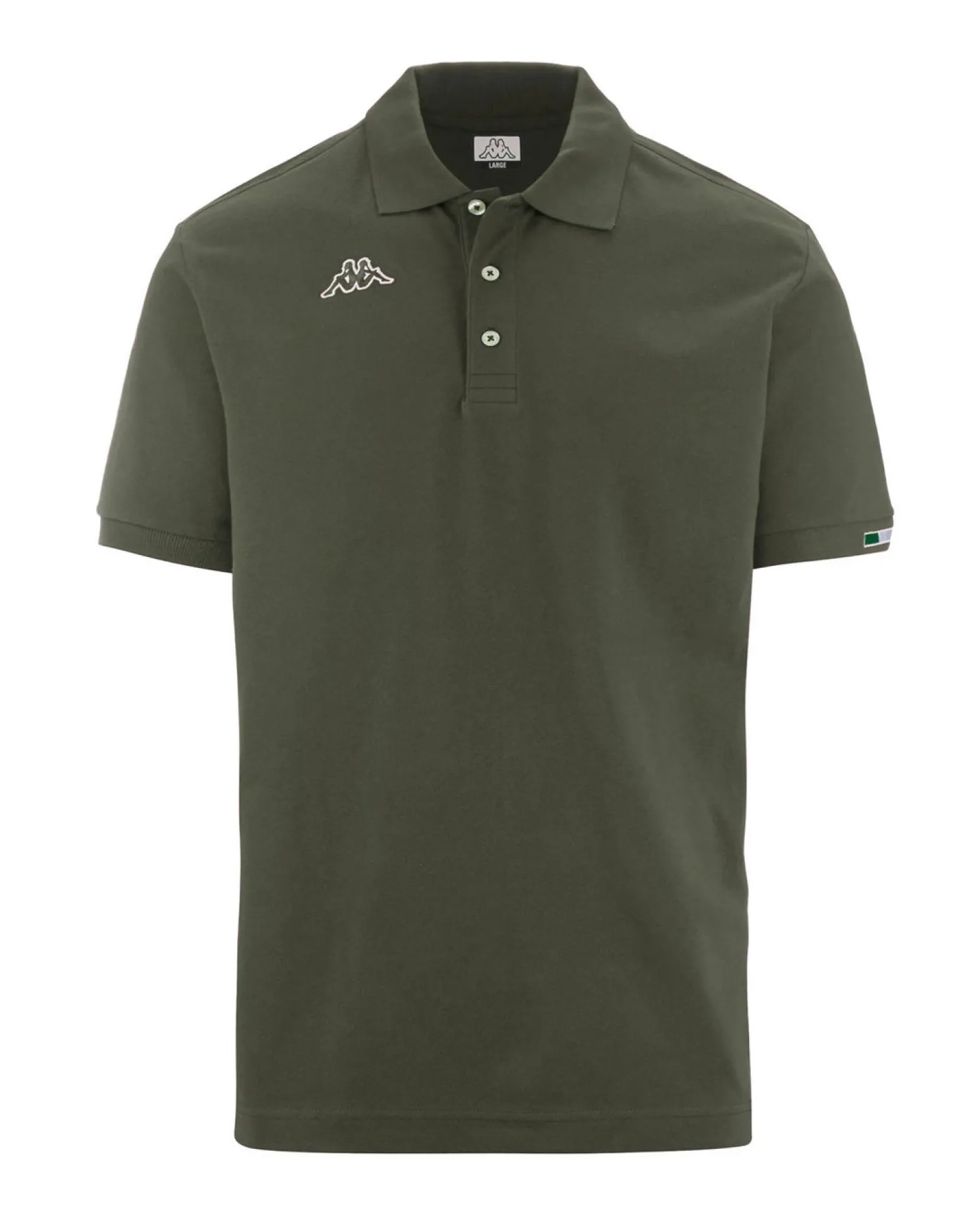 KAPPA - POLO MEZZA MANICA LOGO MALTAXITA MSS VERDE MILITARE DA UOMO, 361533W