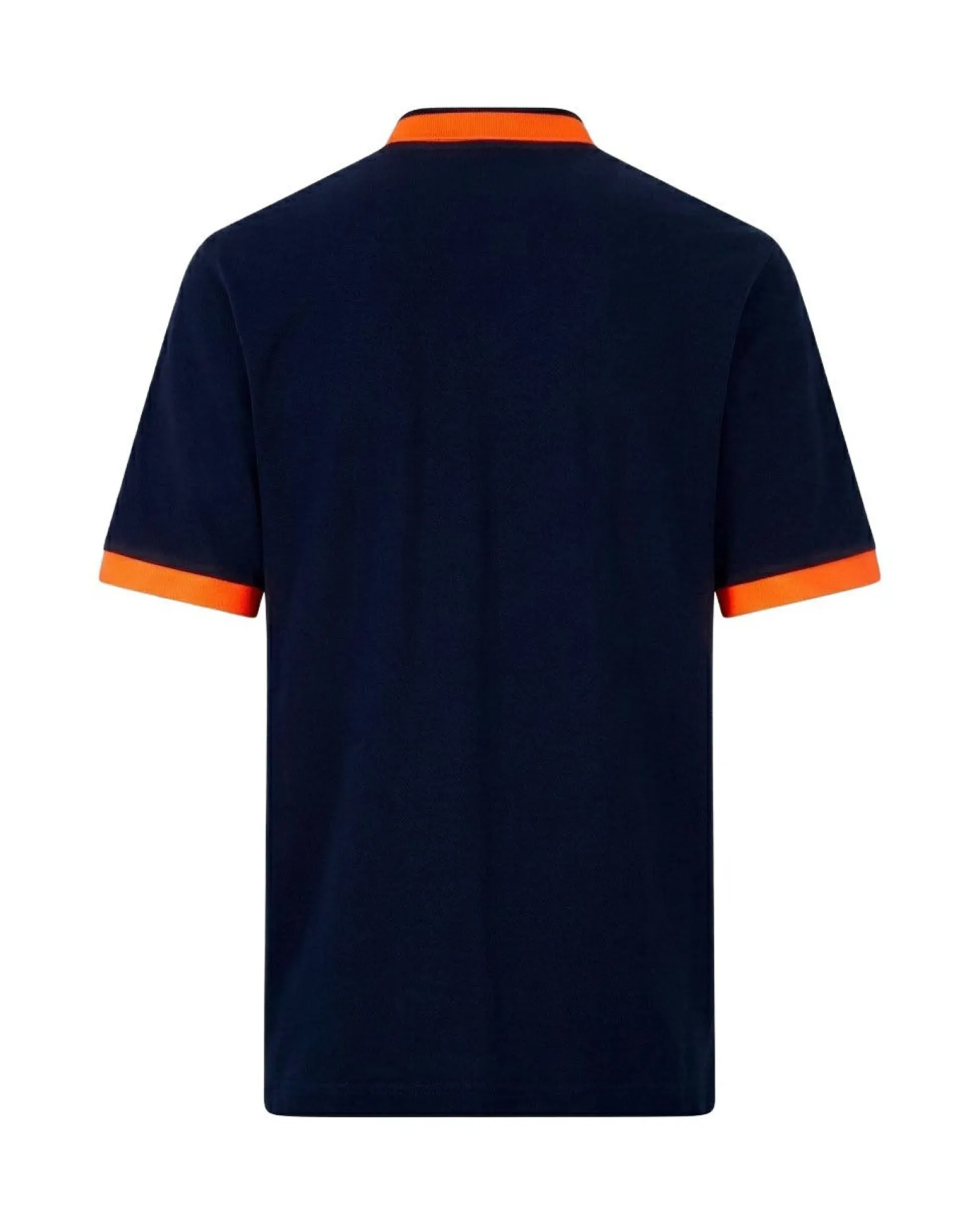 KAPPA - POLO MEZZA MANICA UOMO LOGO NEON BLU CON DETTAGLI ARANCIONI , 341N22W-A02