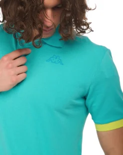 KAPPA - POLO MEZZA MANICA UPMP LOGO TRIO TURCHESE, 381V4PW-106