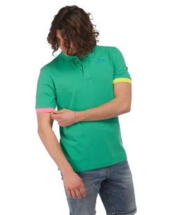 KAPPA - POLO MEZZA MANICA UPMP LOGO TRIO VERDE, 381V4PW-WF5