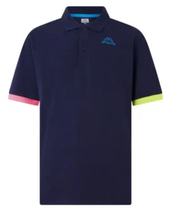 KAPPA - POLO MEZZA MANICA UPMP LOGO TRIO BLU SCURO, 381V4PW-193