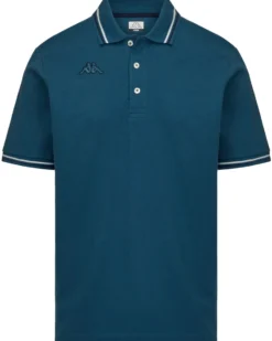 KAPPA - POLO OTTANIO DA UOMO CON BORDINO A CONTRASTO LOGO MALTAX 5, 302MX50_A0V