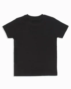 KAPPA -Tshirt manica corta nera ragazzi 8-16 anni in cotone