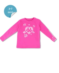 KAPPA - TSHIRT MANICA LUNGA  FUXIA DA BAMBINA